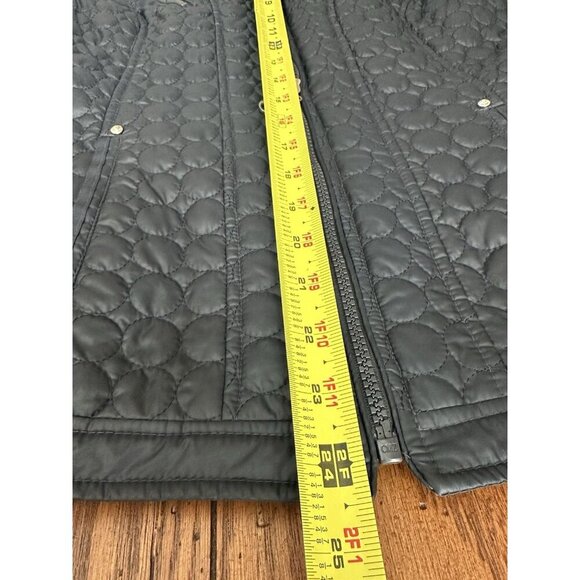Laundry by Shelli Segal Ws Small Jacket Navy Lightweight Full Zip Quilted Hooded - Picture 11 of 14